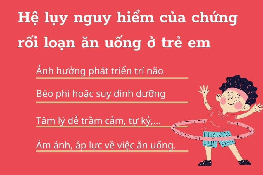 Hệ lụy nguy hiểm đối với trẻ em bị rối loạn ăn uống