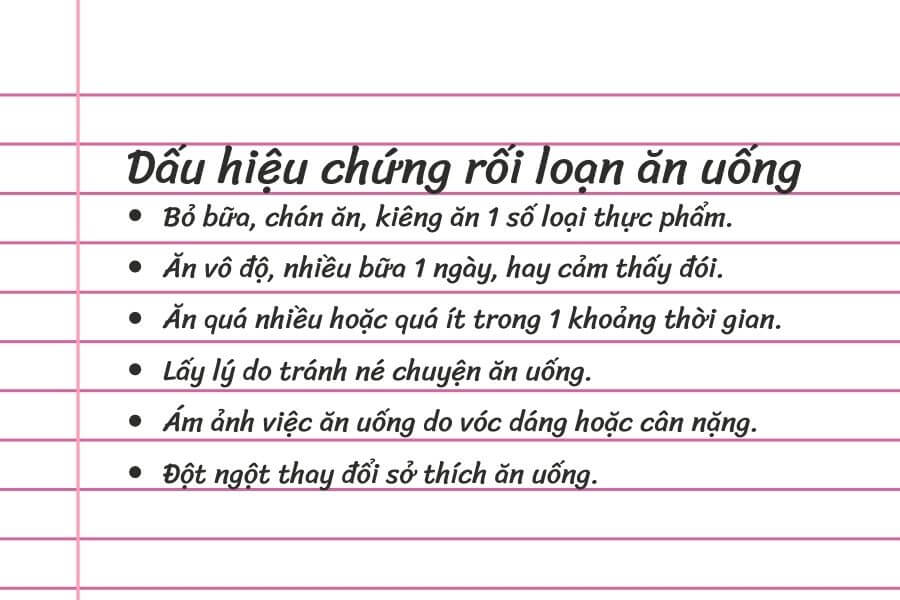 Dấu hiệu dễ dàng nhận biết hội chứng rối loạn ăn uống