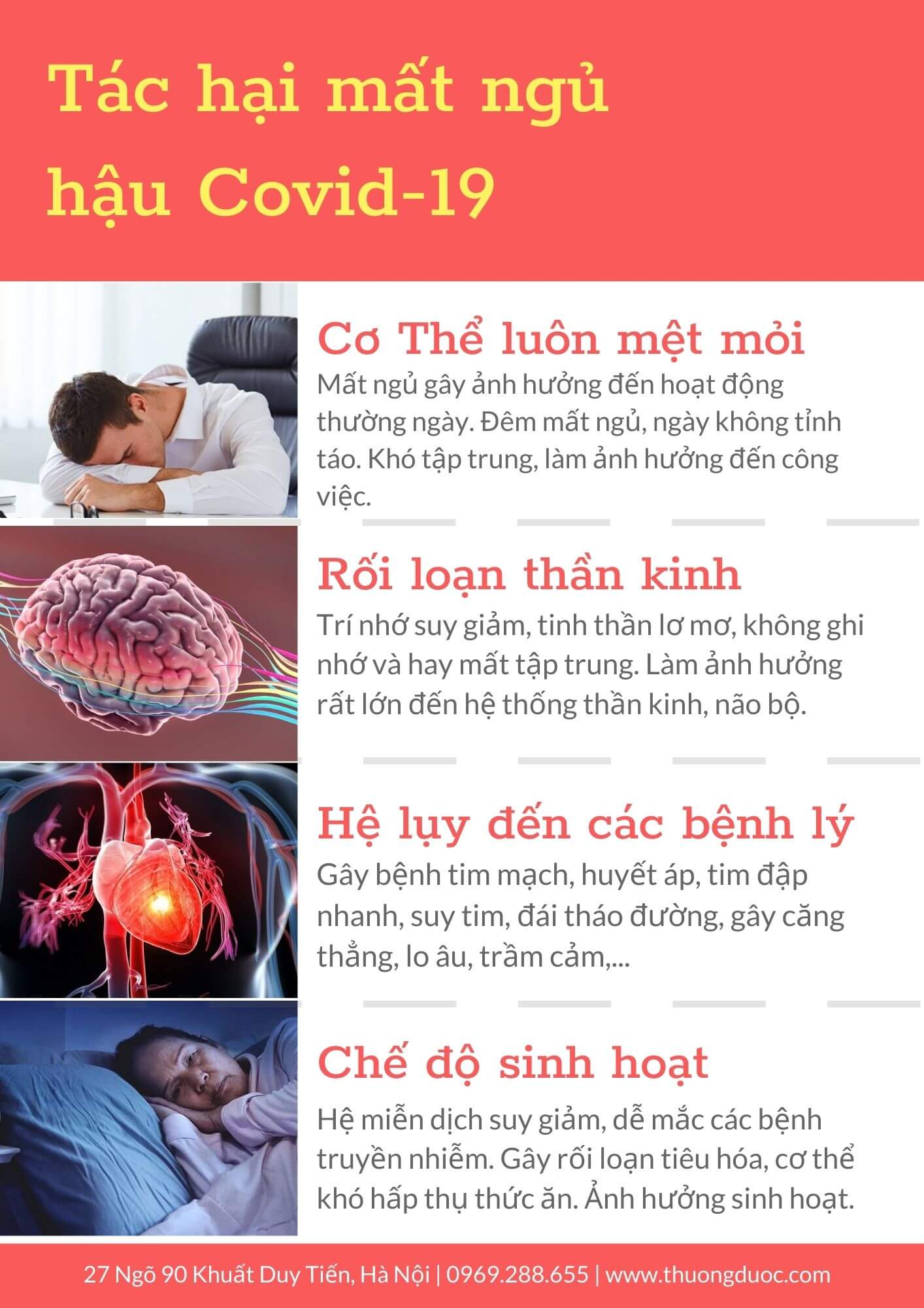 Tác hại của tình trạng mất ngủ ở người bệnh hậu covid-19