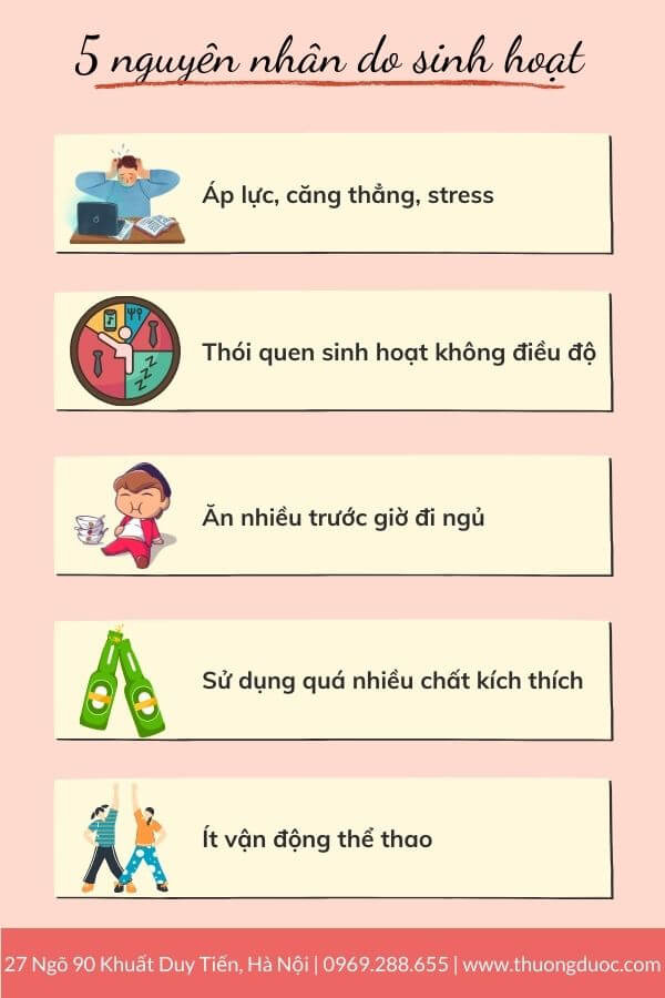 Nguyên nhân do sinh hoạt sai cách