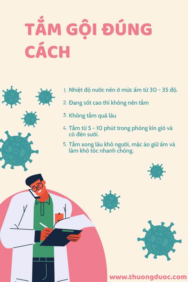 Phương pháp tắm gội đúng cách cho người bệnh Covid-19