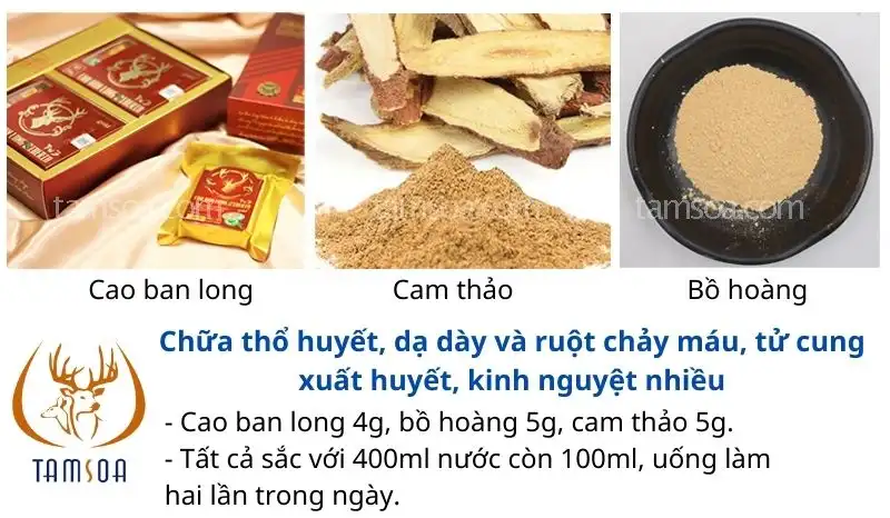 Cao ban long với các loại thảo dược