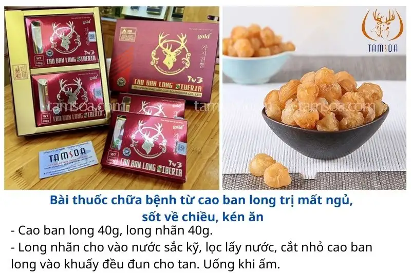Cao ban long sử dụng với long nhãn