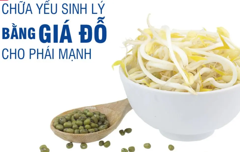 Chữa yếu sinh lý bằng giá đỗ