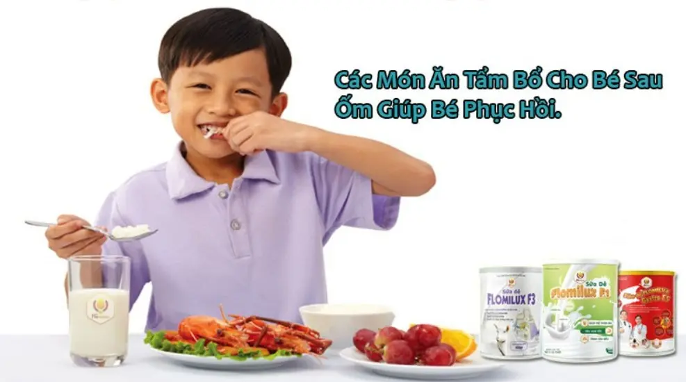 Bồi bổ cho bé sau ốm