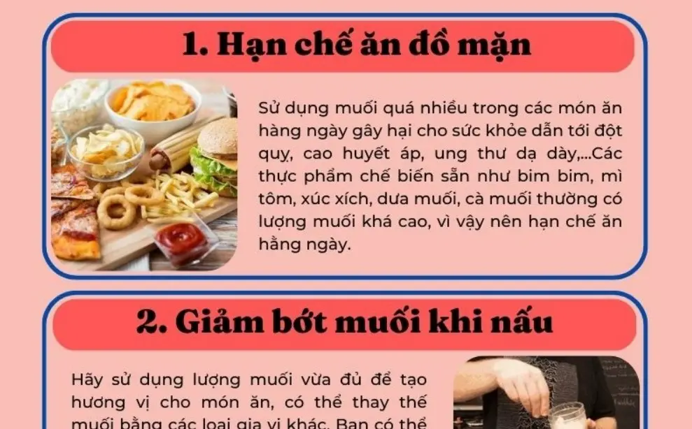 Hạn chế ăn quá mặn