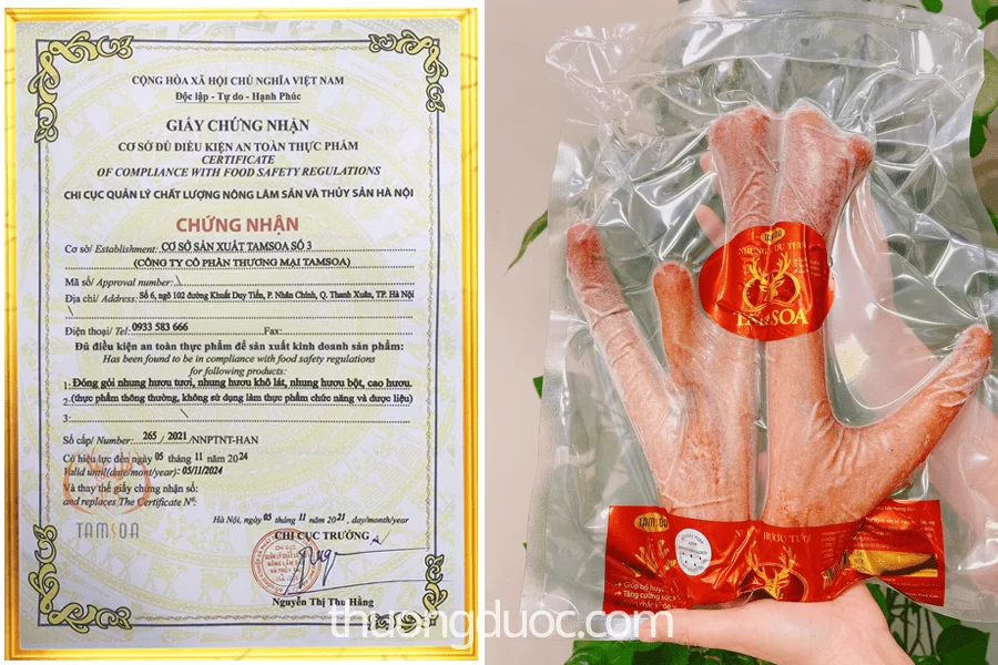 Thượng Dược Tamsoa bán nhung hươu cắt tại chỗ