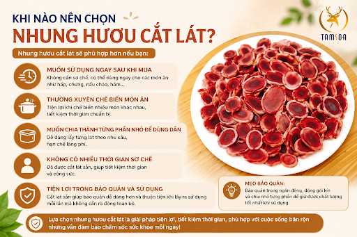 Khi Nào Nên Chọn Nhung Hươu Cắt Lát? Khi Nào Nên Chọn Nhung Hươu Cắt Lát?
